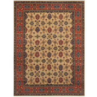 Afghan Hand-knotted Kazak Wool Rug (9'2 x 12')