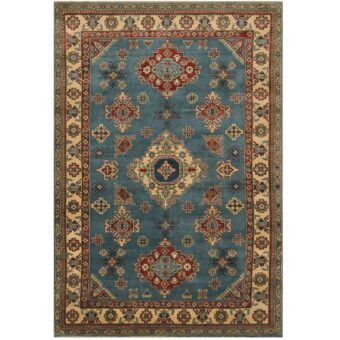 Afghan Hand-knotted Kazak Wool Rug (6'1 x 8'10)