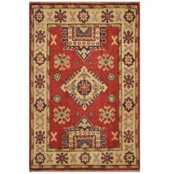 Afghan Hand-knotted Kazak Wool Rug (2' x 3')