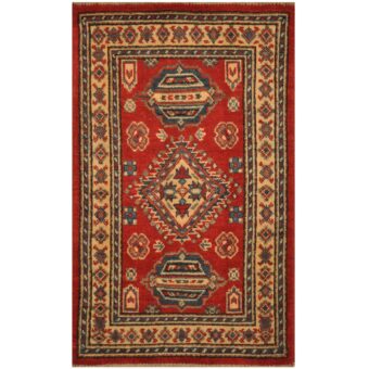 Afghan Hand-knotted Kazak Wool Rug (2' x 3')