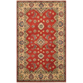 Afghan Hand-knotted Kazak Wool Rug (3' x 4'10)