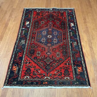 Persian Hand-knotted Hamadan Wool Rug (4'4 x 6'9)