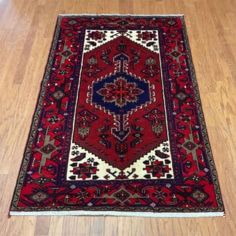 Persian Hand-knotted Hamadan Wool Rug (4'2 x 6'7)