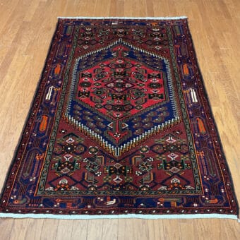 Persian Hand-knotted Hamadan Wool Rug (4'4 x 6'6)