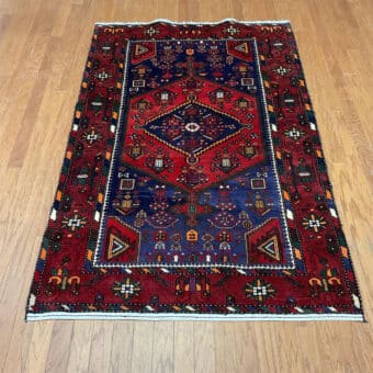 Persian Hand-knotted Hamadan Wool Rug (4'4 x 6'9)