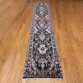 Persian Hand-knotted Hamadan Wool Runner (2'7 x 13'8)