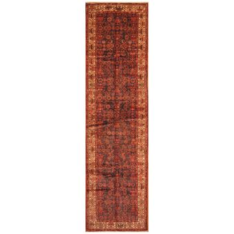Persian Hand-knotted Hamadan Wool Runner (3'7 x 13'5)