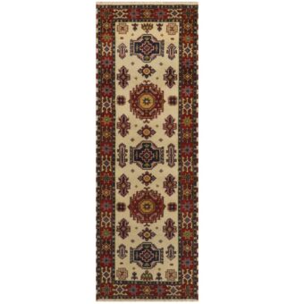 Indo Hand-knotted Kazak Wool Runner (2'9 x 8'1)