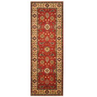Afghan Hand-knotted Kazak Wool Rug (2'1 x 6')