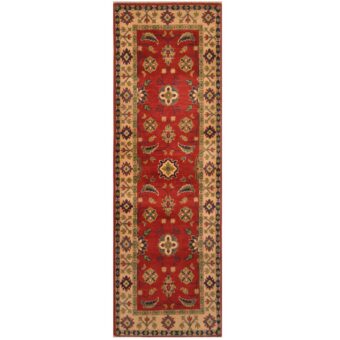 Afghan Hand-knotted Kazak Wool Rug (2'1 x 6')