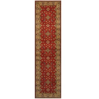 Afghan Hand-knotted Kazak Wool Runner (2'10 x 10'2)
