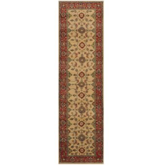 Afghan Hand-knotted Kazak Wool Runner (2'8 x 9'4)