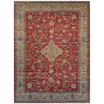 Persian Hand-knotted 1940s Isfahan Wool Rug (11' x 15'2)