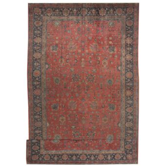 Indo Hand-knotted 1900s Agra Wool Rug (11'8 x 21'2)