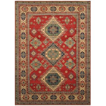 Afghan Hand-knotted Kazak Wool Rug (9'10 x 13'6)