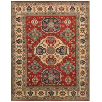 Afghan Hand-knotted Kazak Wool Rug (8'2 x 10'8)