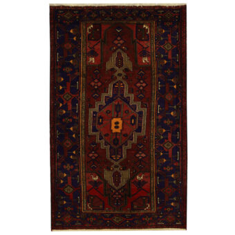 Persian Hand-knotted Tribal Hamadan Wool Rug (4'7 x 7'5)