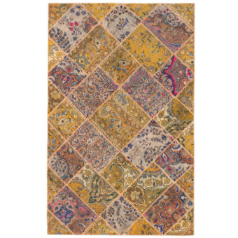 Pak Persian Hand-knotted Patchwork Wool Rug (4'10 x 7'8)
