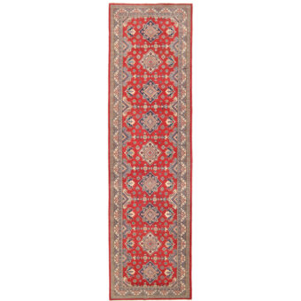 Afghan Hand-knotted Kazak Wool Rug (4'10 x 17'1)
