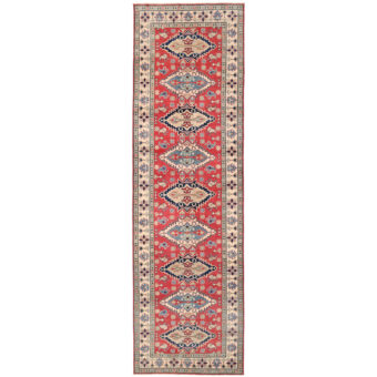 Afghan Hand-knotted Kazak Wool Rug (4'10 x 16'6)