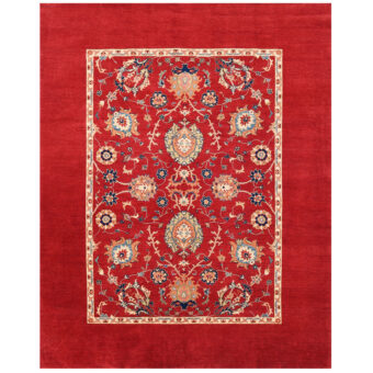 Afghan Hand-knotted Oushak Wool Rug (7'10 x 9'9)