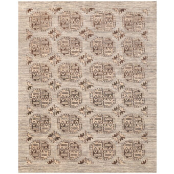 Afghan Hand-knotted Turkoman Wool Rug (7'8 x 9'6)