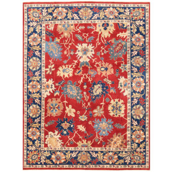 Afghan Hand-knotted Oushak Wool Rug (8'6 x 11'8)