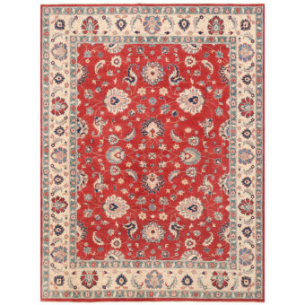 Afghan Hand-knotted Oushak Wool Rug (9'1 x 12')