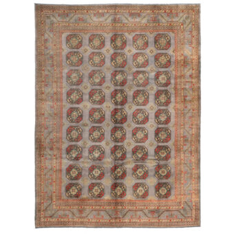 Afghan Hand-knotted Turkoman Wool Rug (9'6 x 13')
