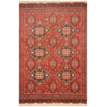 Afghan Hand-knotted Turkoman Wool Rug (6'6 x 9'9)