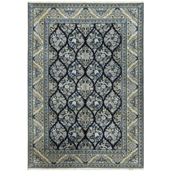 Persian Hand-knotted Nain Wool & Silk Rug (6'9 x 9'9)