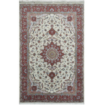 Persian Hand-knotted Tabriz Wool & Silk Rug (6'7 x 10'4)