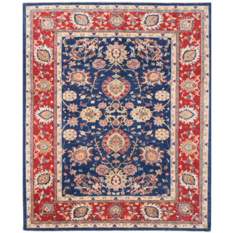Afghan Hand-knotted Vegetable Dye Oushak Wool Rug (8'2 x 9'10)