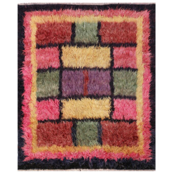 Afghan Hand-knotted Vegetable Dye Shag Gabbeh Wool Rug (7'7 x 9'2)