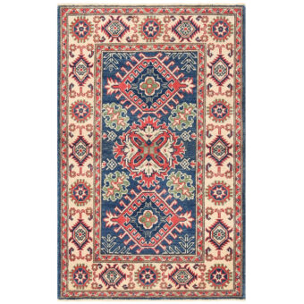 Afghan Hand-knotted Vegetable Dye Kazak Wool Rug (2'8 x 4'2)
