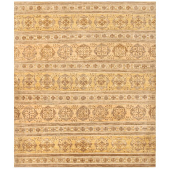 Afghan Hand-knotted Vegetable Dye Gabbeh Wool Rug (6'6 x 7'7)