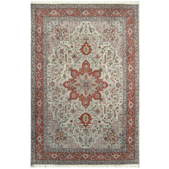 Persian Hand-knotted Tabriz Wool & Silk Rug (6'6 x 9'9)