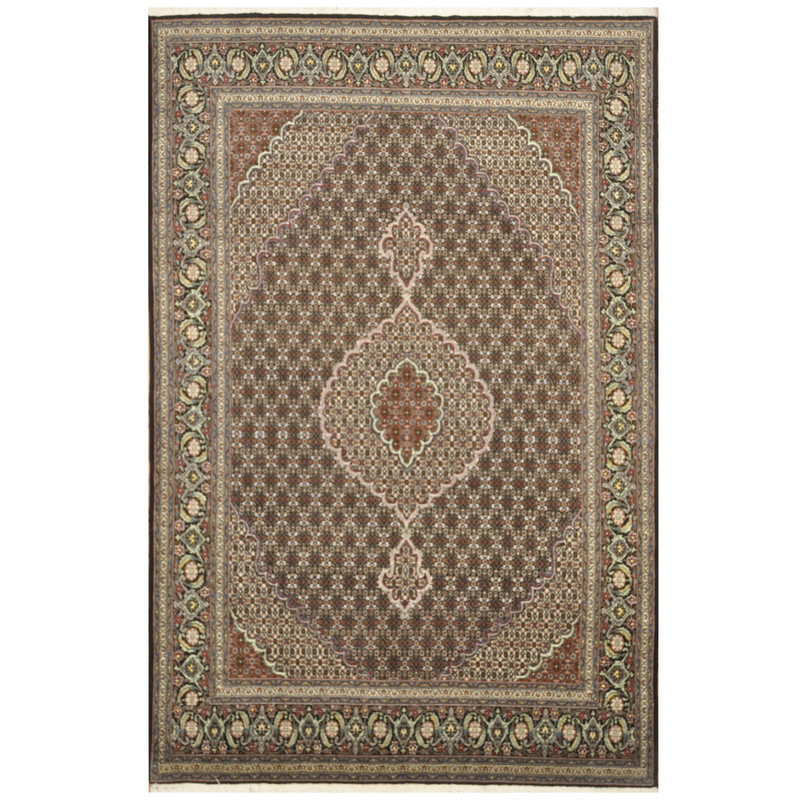 Persian Hand-knotted Tabriz Wool & Silk Rug (6'8 x 10')