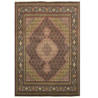Persian Hand-knotted Tabriz Wool & Silk Rug (6'8 x 9'9)