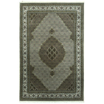 Indo Hand-knotted Tabriz Wool & Silk Rug (6'5 x 9'10)