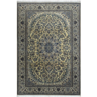 Persian Hand-knotted Nain Wool & Silk Rug (6'9 x 10')