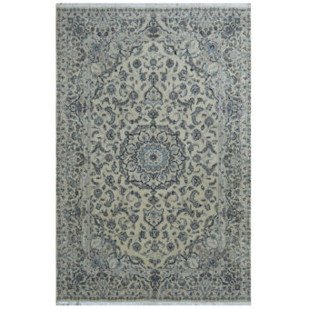 Persian Hand-knotted Nain Wool & Silk Rug (6'6 x 9'10)