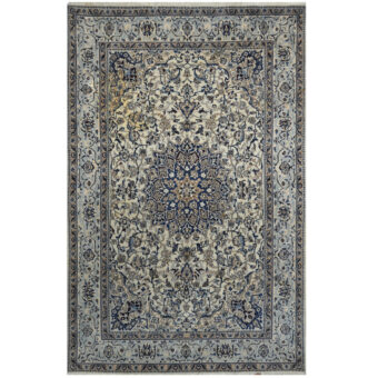 Persian Hand-knotted Nain Wool & Silk Rug (6'8 x 10'3)