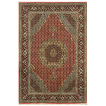Persian Hand-knotted Tabriz Wool & Silk Rug (6'8 x 10')