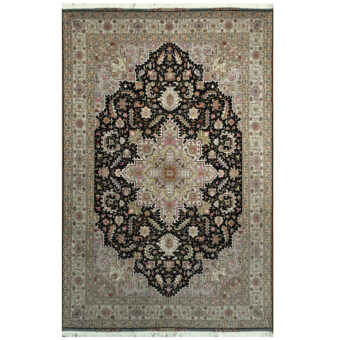 Persian Hand-knotted Tabriz Wool & Silk Rug (6'6 x 10'3)