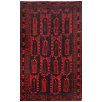 Afghan Hand-knotted Balouchi Wool Rug (6'4 x 10'1)