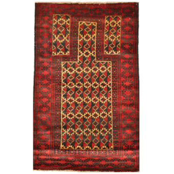 Afghan Hand-knotted Tribal Balouchi Wool Rug (2'10 x 4'7)