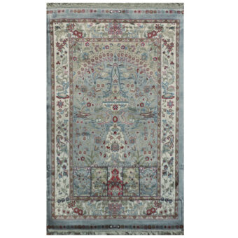 Indo Hand-knotted Kashmiri Silk Rug (2' x 3')