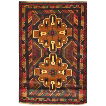 Afghan One-Of-A-Kind Tribal Balouchi Wool Rug (2'8 x 4'6)