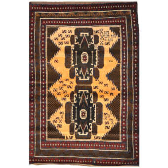 Afghan One-Of-A-Kind Tribal Balouchi Wool Rug (2'10 x 4'4)